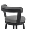 Armen Living Naomi and Bryant 3-Piece Counter Height Dining Set in Black Metal and Gray Faux Leather SETNMBYGRBL3 - alternate 5